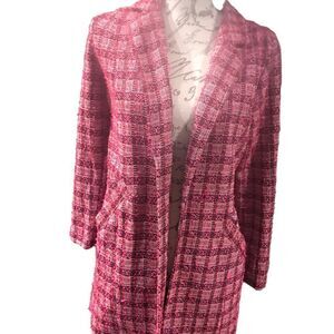 NWT melloday size XS petite pink tweed cardigan